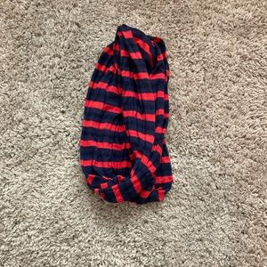 Navy & Red Infinity Scarf